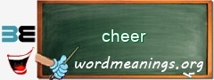 WordMeaning blackboard for cheer